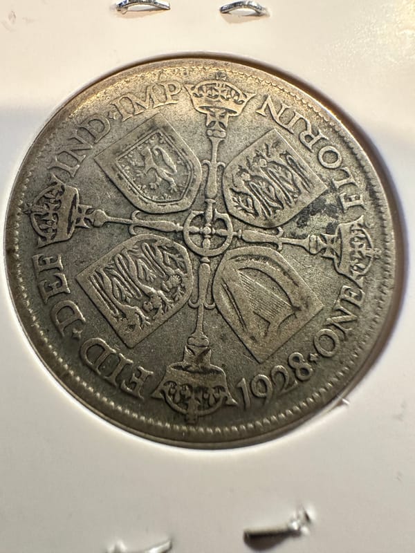 1928 Great Britain 1 Florin .5 Silver - Image 2