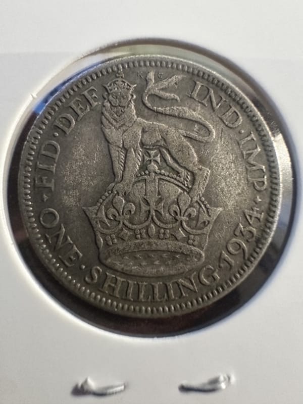 1934 Great Britain 1 Shilling 505 Silver - Image 2