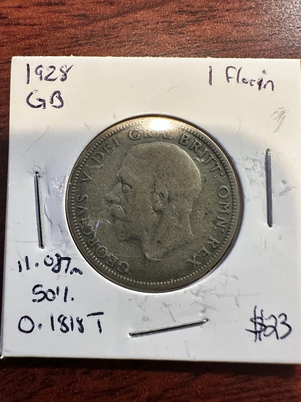 1928 Great Britain 1 Florin .5 Silver - Image 1