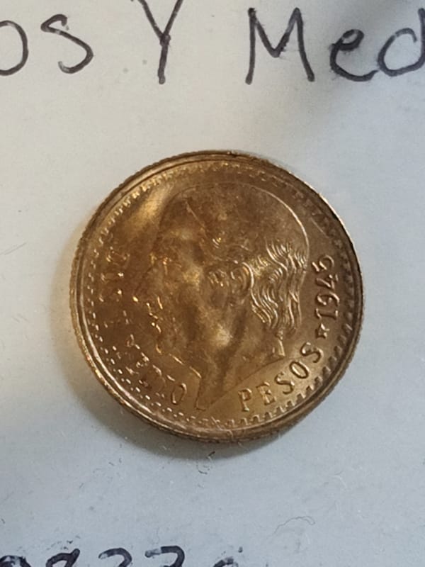 2.5 Peso Dos Y Medio Peso .900 Fine Gold - Image 2