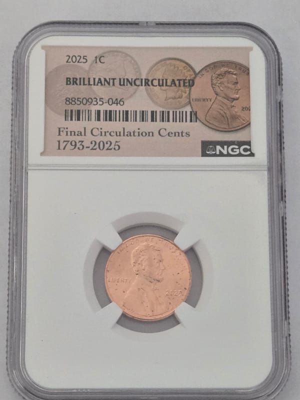 2 BU slabbed last year cent - Image 3