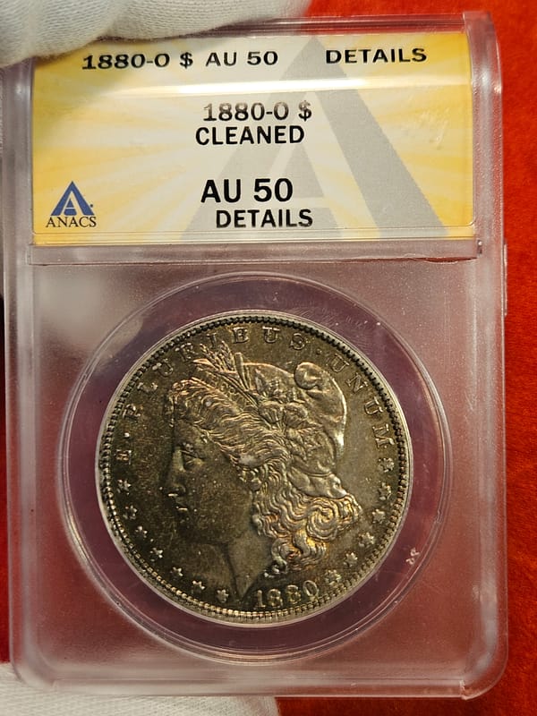 1880-O $ ANACS AU-50 DETAILS CLEANED - Image 1