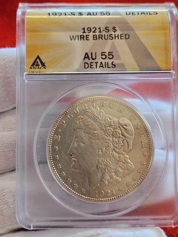 1921-S Morgan S$ ANACS AU-55 DETAILS VAM 1BL - Image 1