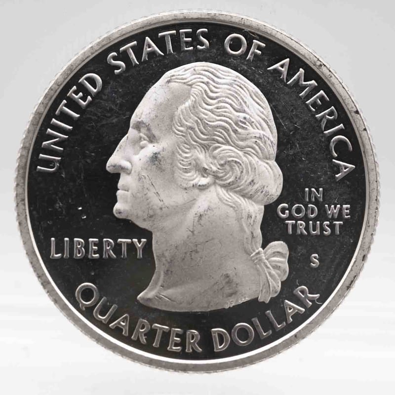 2007 American Proof Silver Quarter Washington - Image 2