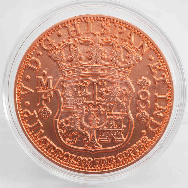 Treasure Cursed Map 1oz Colorized Copper Round - Image 2