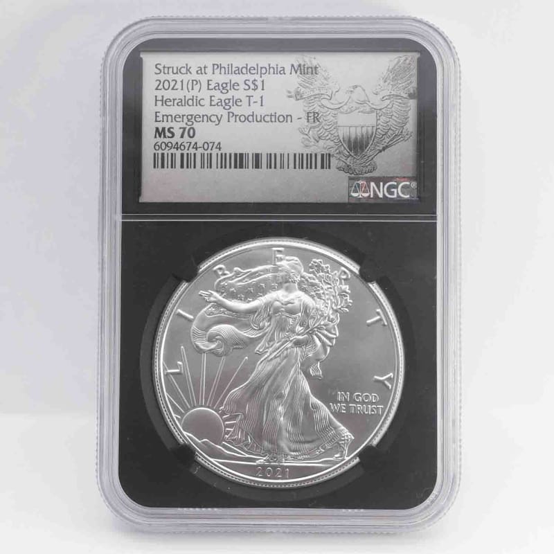 2021(P) Silver Eagle Type I NGC MS70 ER FR - Image 1