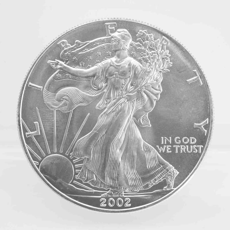 2002 American Silver Eagle 1oz Silver Coin - Image 1
