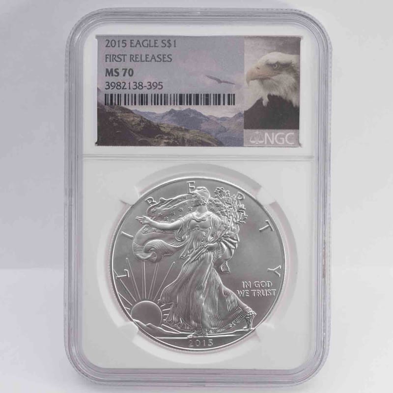 2015 Silver Eagle First Releases NGC MS70 - Image 1