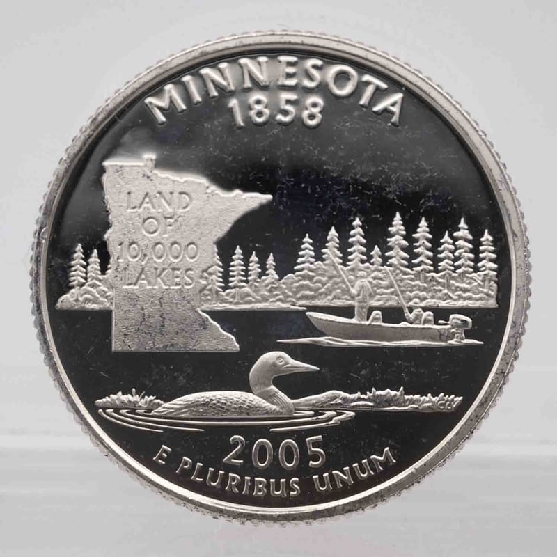 2005 Minnesota Proof Silver Quarter 90% - Image 1