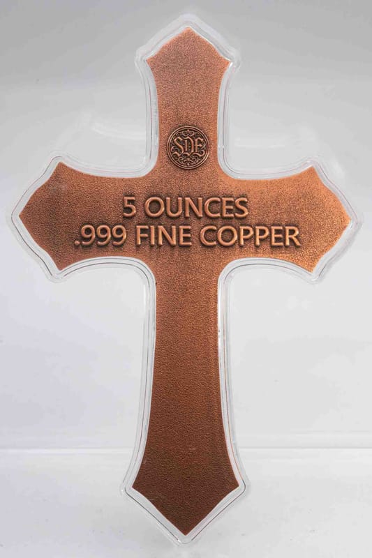 Life of Christ 5oz Colorized Copper Cross - Image 3