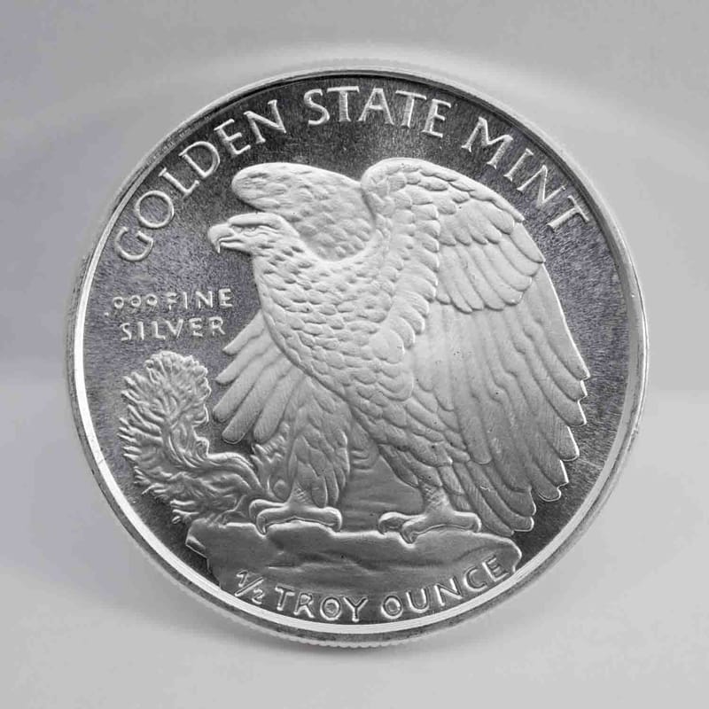 GSM Walking Liberty 1/2oz .999 Silver Round - Image 2
