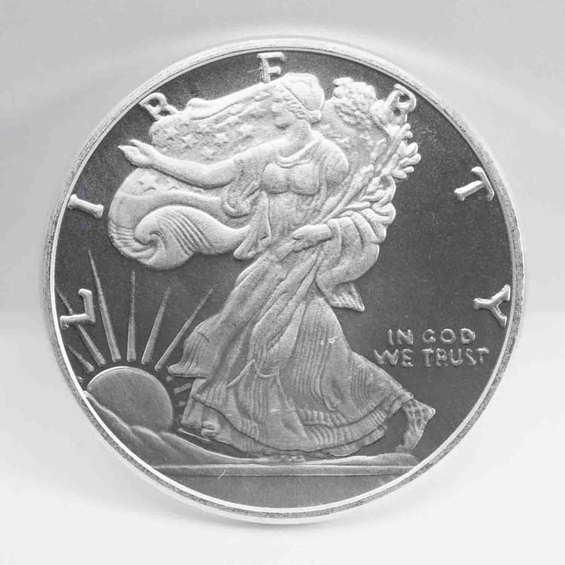GSM Walking Liberty 1/4oz .999 Silver Round - Image 1