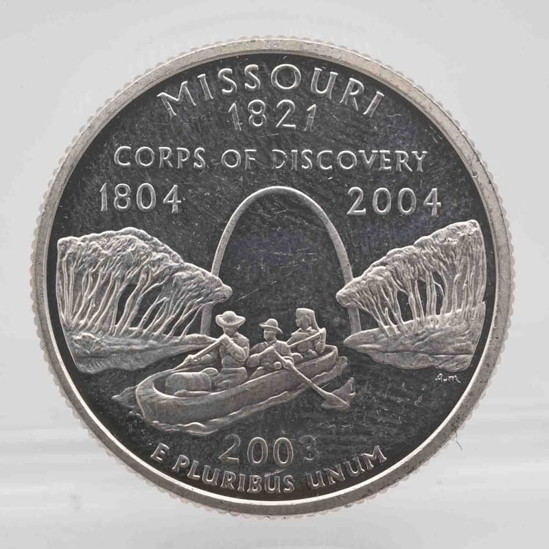 2003 Missouri Proof Silver Quarter 90% - Image 1