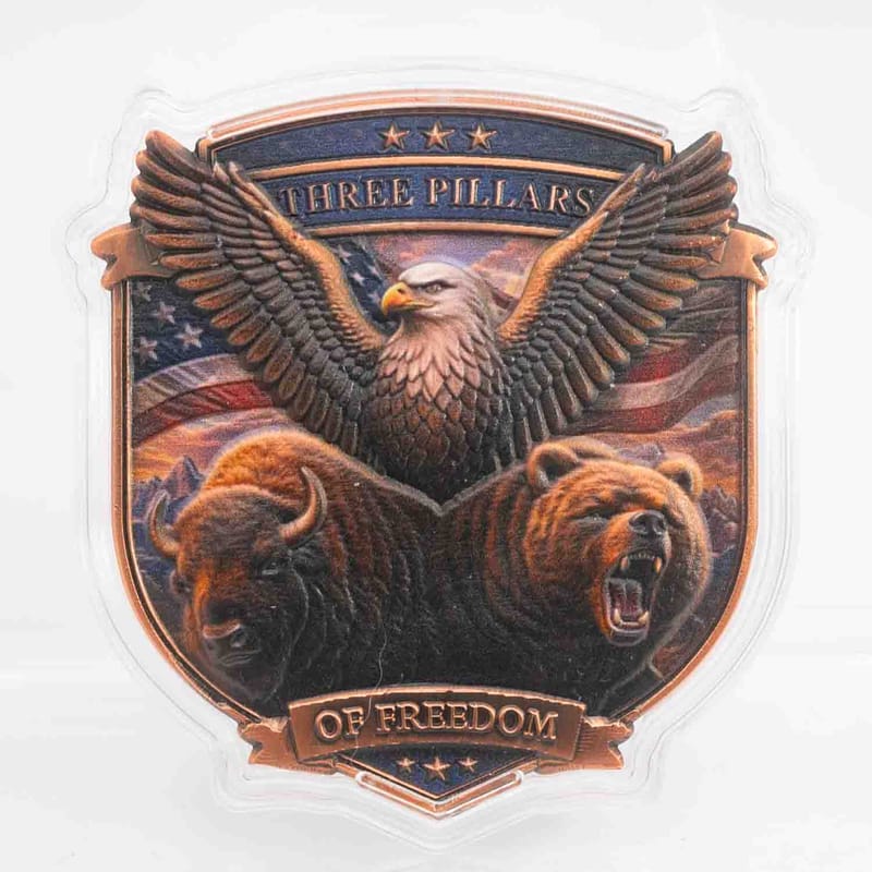 Three Pillars 250 Years Independence 5oz Copper - Image 1