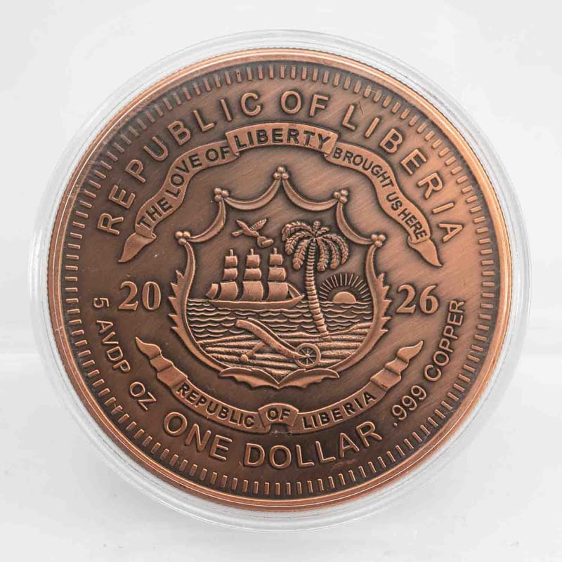 2026 Liberia Shipwreck Colorized 5oz Copper Coin - Image 2
