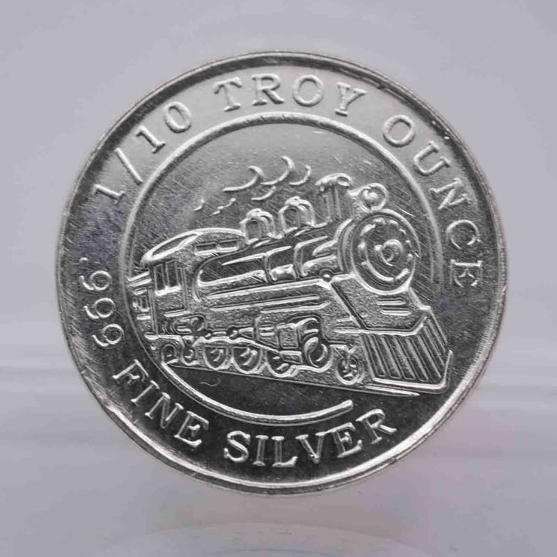 Monarch Train 1/10oz .999 Silver Round - Image 1