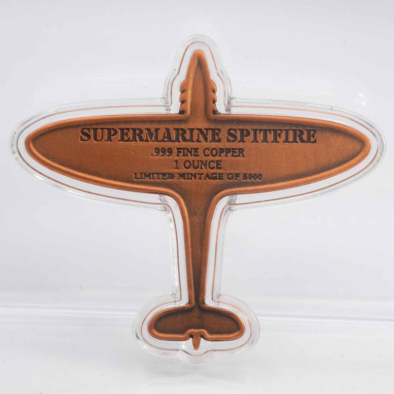 LE Supermarine Spitfire 1oz Colorized Copper - Image 3