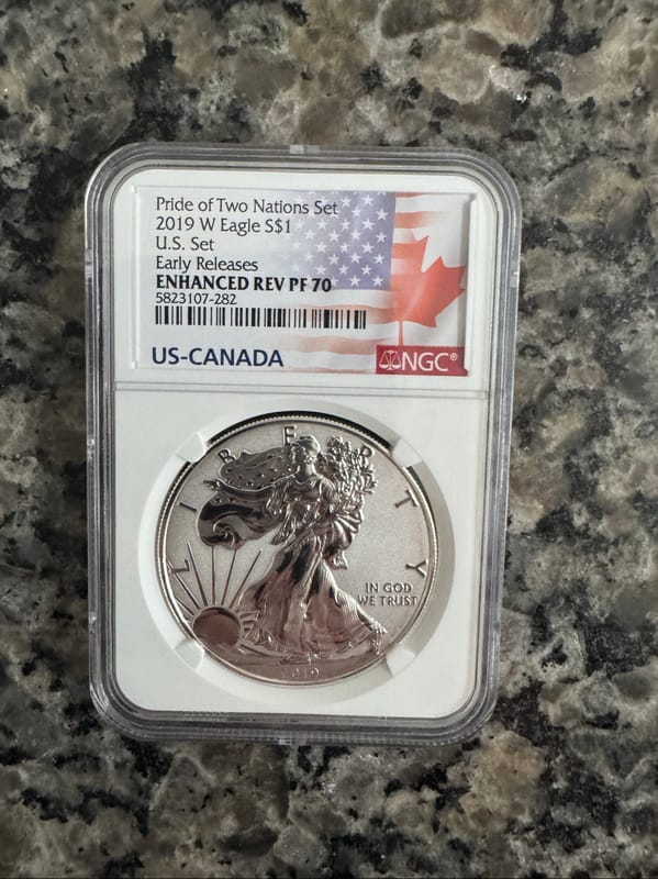 2019 Enhanced Rev PF70 Early Releases Silver Eagle - Image 1