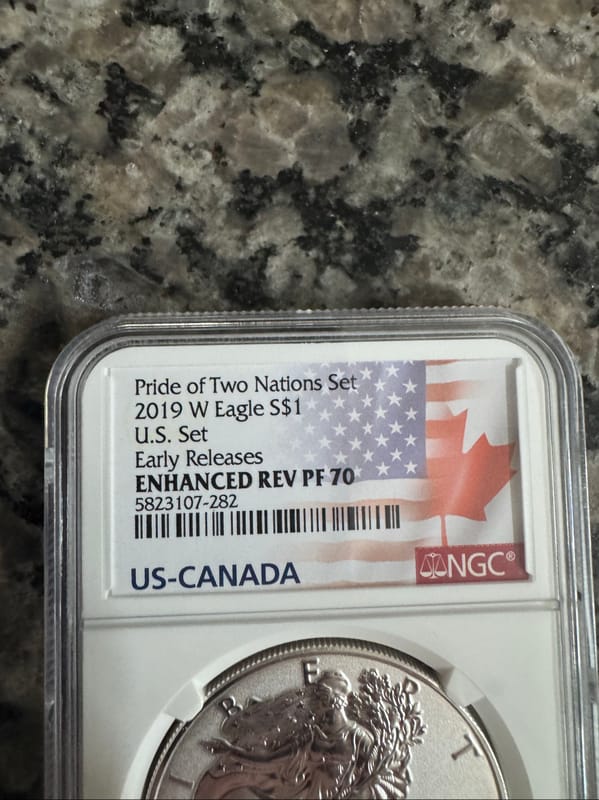 2019 Enhanced Rev PF70 Early Releases Silver Eagle - Image 4