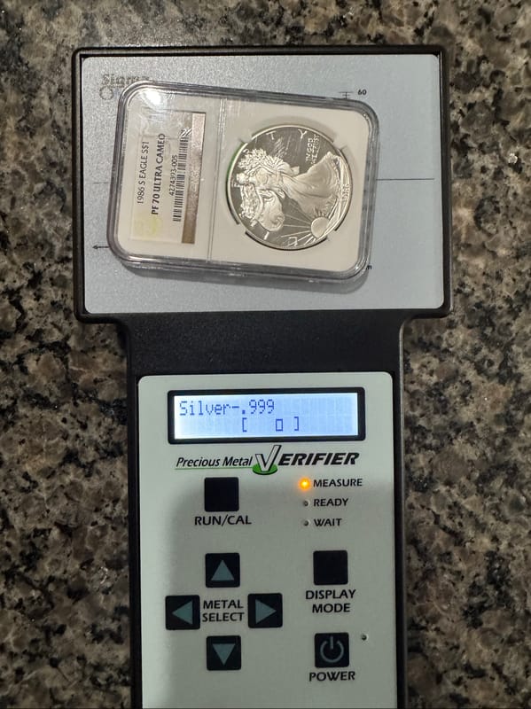 1986 S Eagle $1 NGC PF7 Ultra Cameo Silver Eagle - Image 3