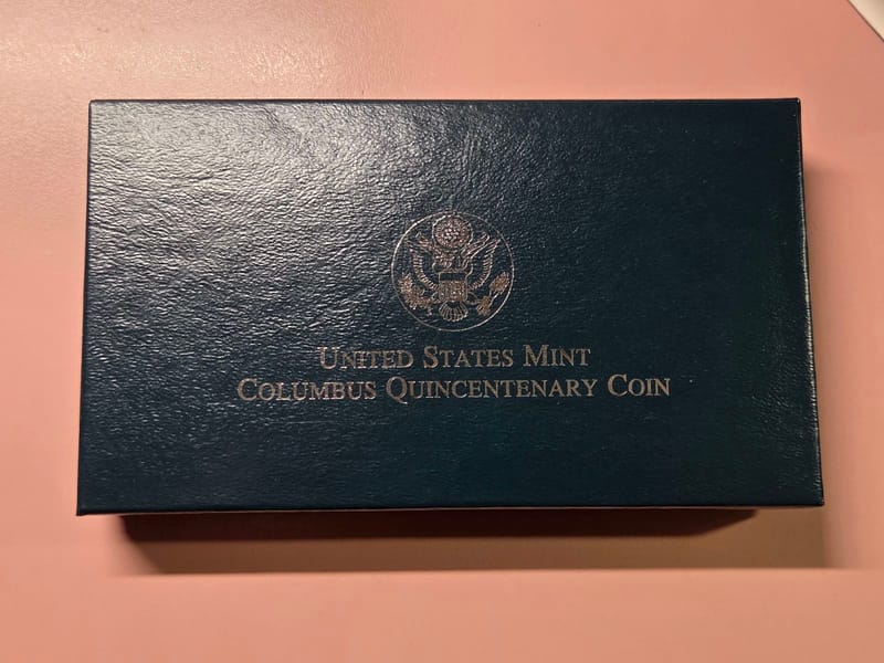 1992 Columbus  Silver Dollar 0.76 oz under melt - Image 4