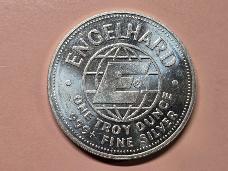 1982 Englehard Prospector 1 oz Silver Round 999 - Image 2