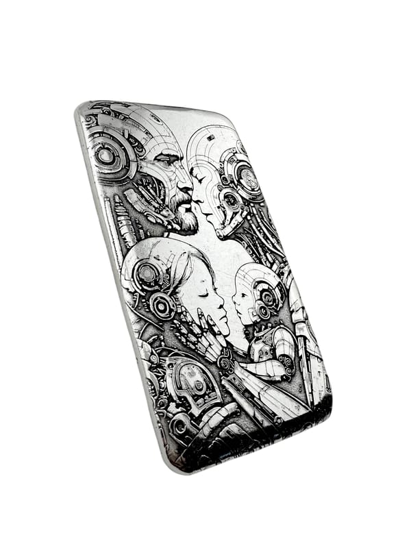 10 ozt 999 Fine Silver Art Bar- Modern Family -  - Image 3