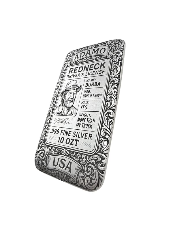 10 oz Silver Art Bar 999 - Redneck DL - Limited Ed - Image 2