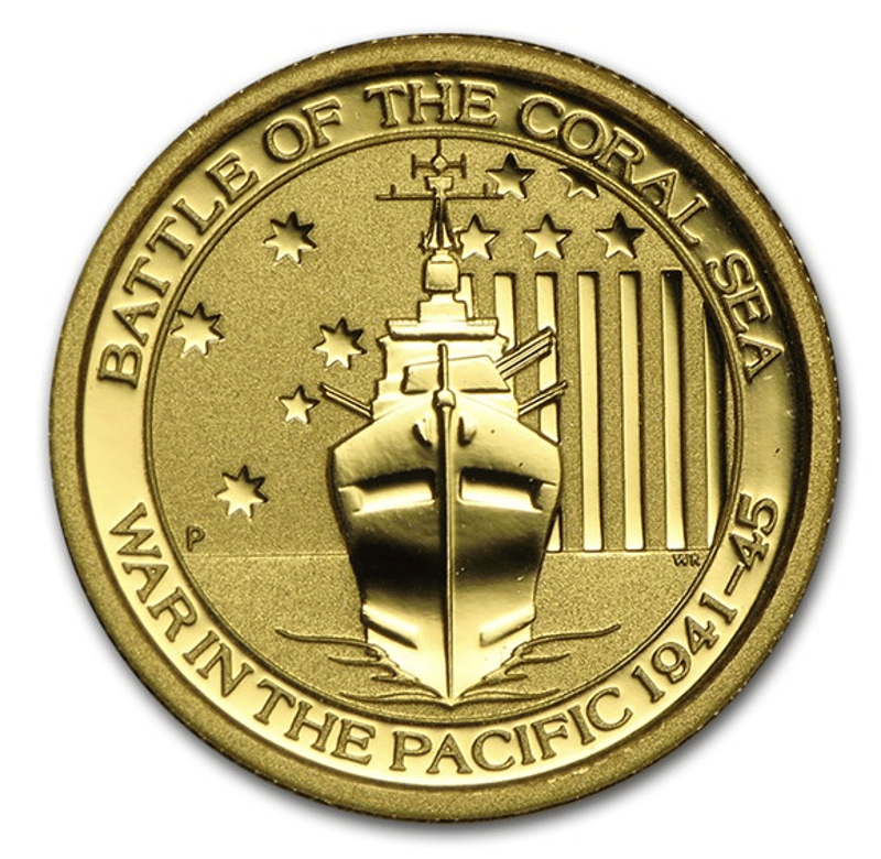 2014 1/10 oz Perth Gold Battle of the Coral Sea - Image 1