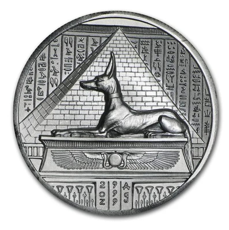 2 oz Silver UHR - Egyptian Gods Series: Anubis - Image 3