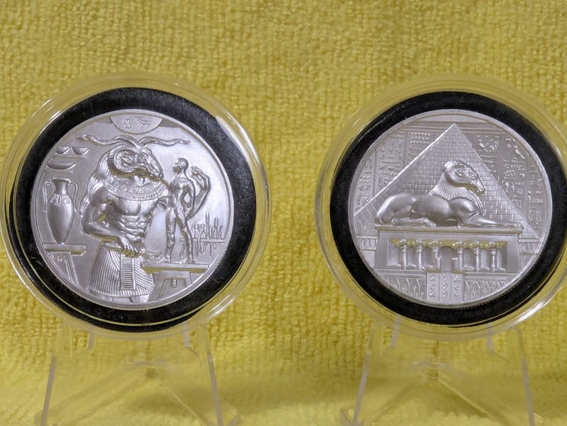 2 oz Egyptian Gods Series KHNUM Ultra High Relief - Image 1