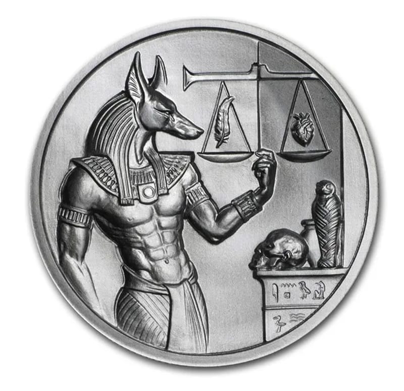 2 oz Silver UHR - Egyptian Gods Series: Anubis - Image 1