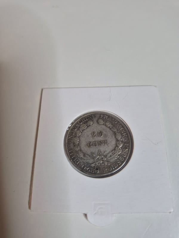 1901 French  Indo China 20 cent Silver coin - Image 2