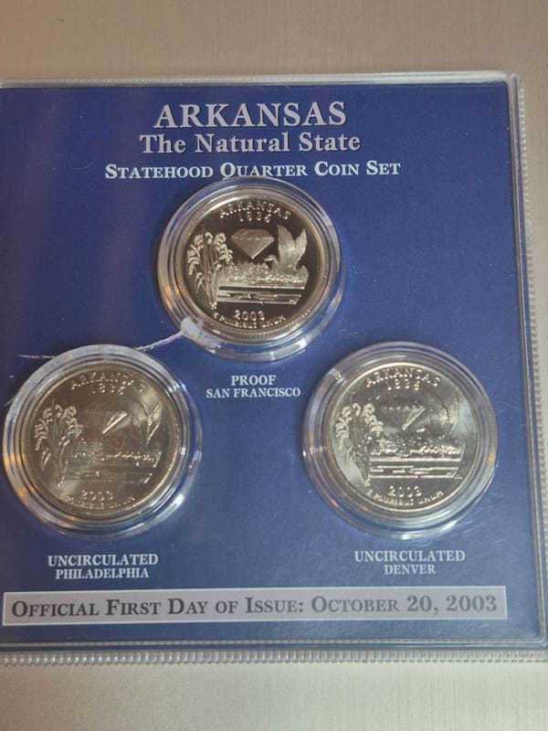 Arkansas 3 coin state quarter collection - Image 1