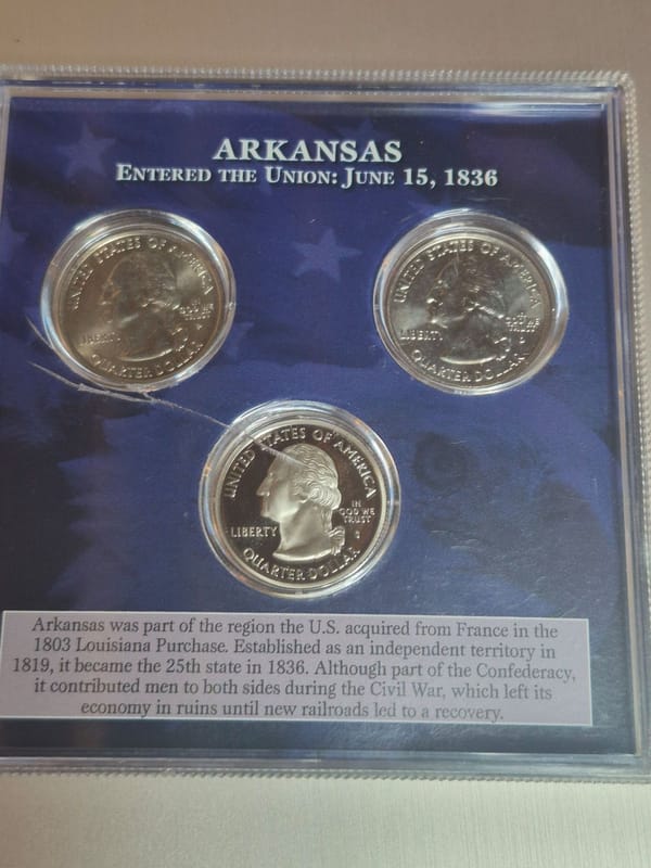 Arkansas 3 coin state quarter collection - Image 2