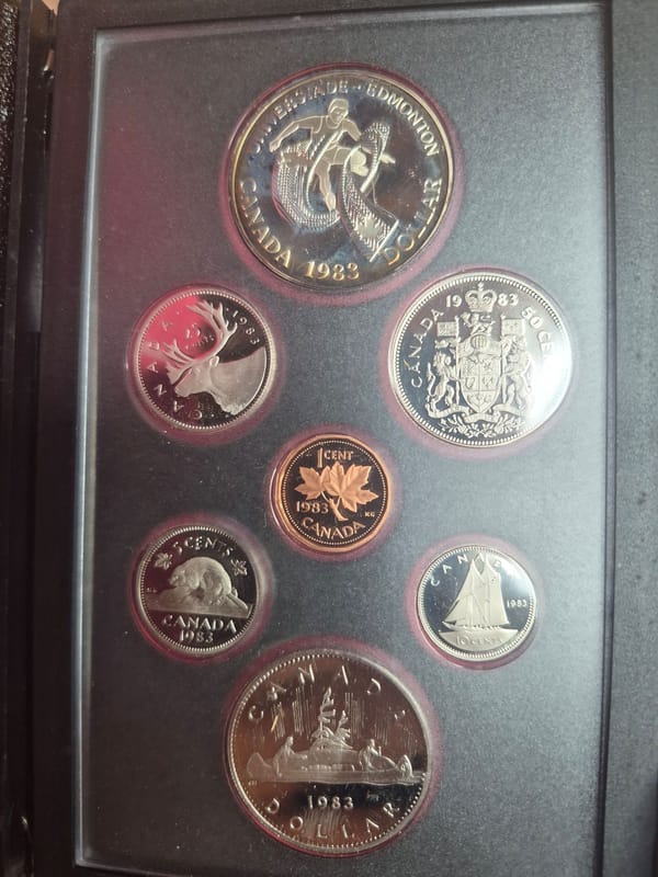 1983 double dollar Canadian Proof mint set - Image 3