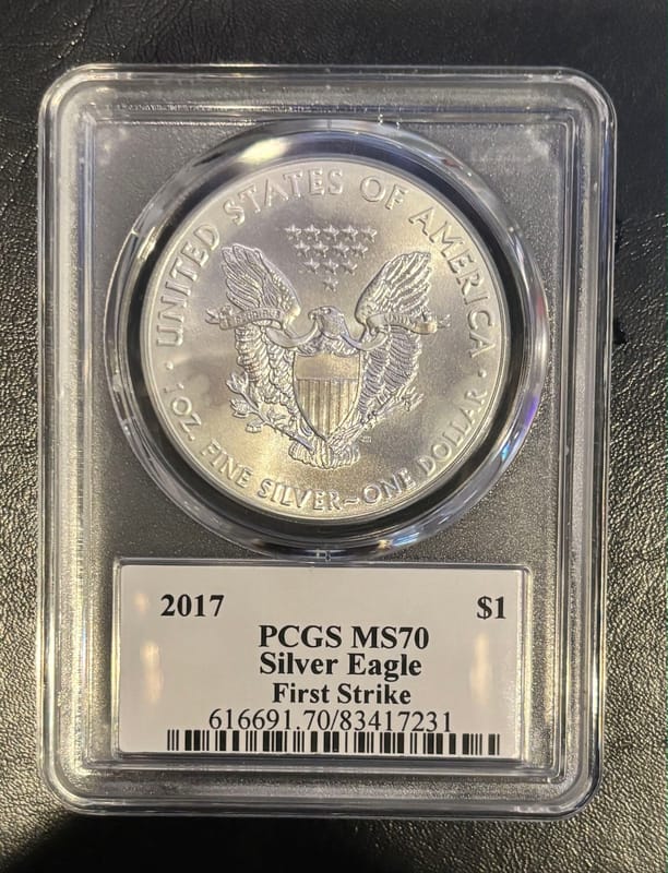 2017 PCGS MS70 Silver Eagle "First Strike" label - Image 2