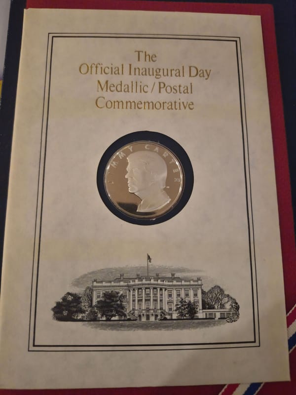 Jimmy Carter Silver Inaugural Medal & Postal Cover - Image 3