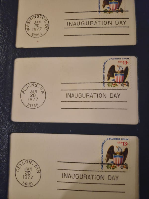 Jimmy Carter Silver Inaugural Medal & Postal Cover - Image 4