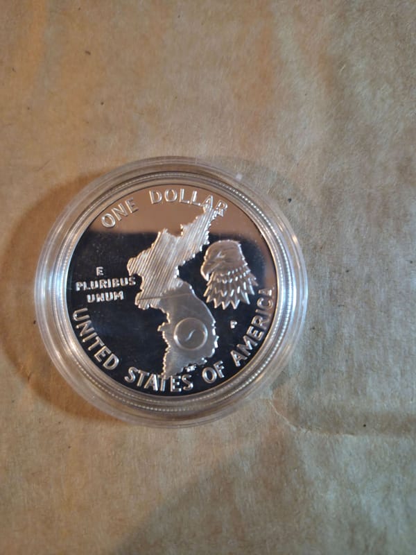 1995 Korea war commemorative silver Proof dollar - Image 2