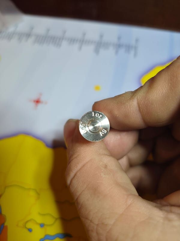 .999 Silver 45 cal bullet. - Image 3