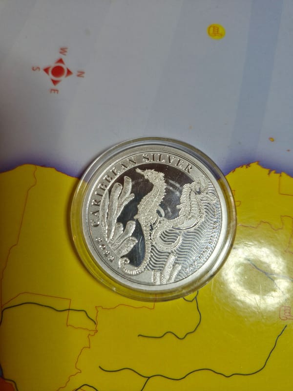2022 1 ounce Barbados Seahorse round - Image 1