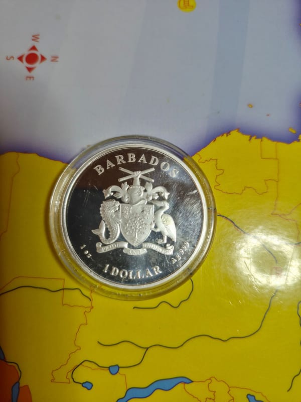 2022 1 ounce Barbados Seahorse round - Image 2