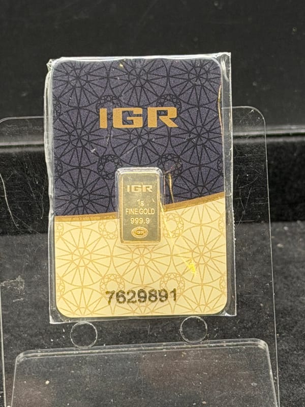 Gold 1g IGR Gold Bar in Assay - Image 1