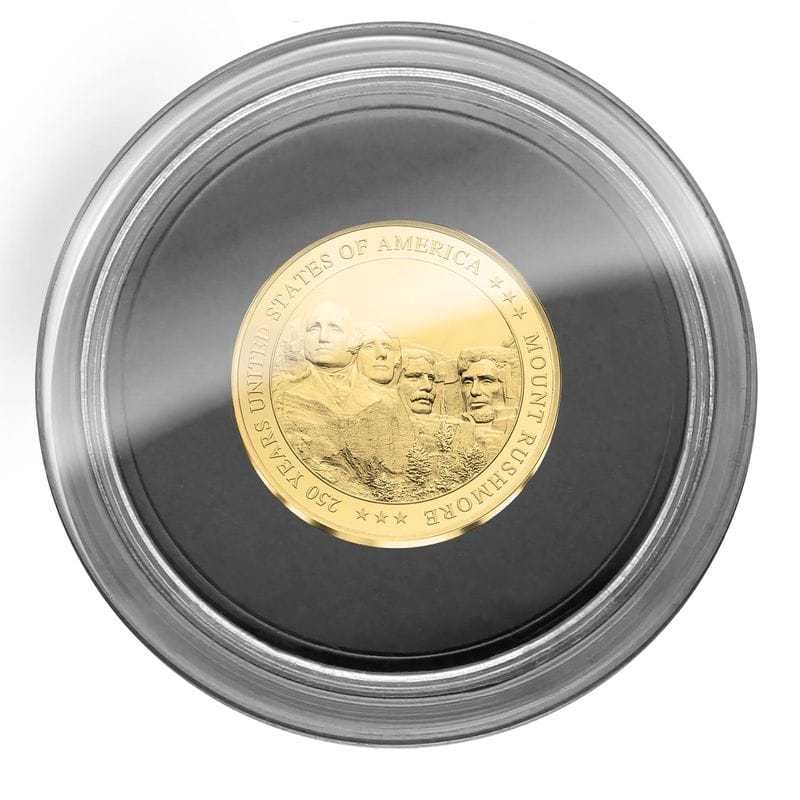 2026 Liberia Mount Rushmore 1/200 oz Gold Coin - Image 5