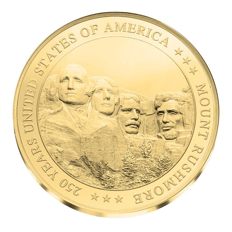 2026 Liberia Mount Rushmore 1/200 oz Gold Coin - Image 1