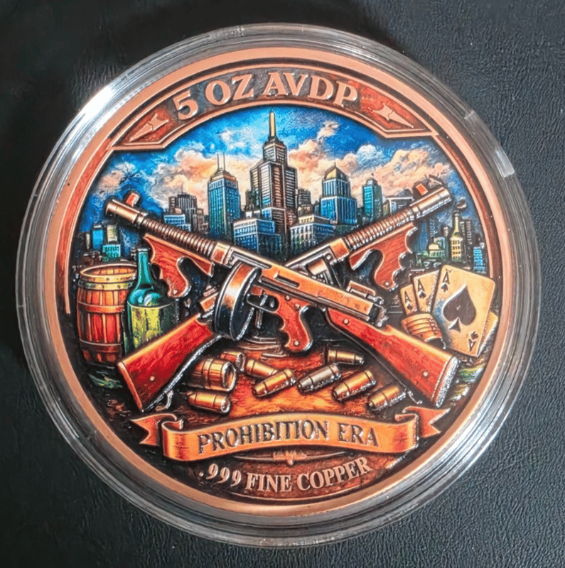 Al Capine King Of Chicago 5 oz .999 Fine Colorized - Image 3