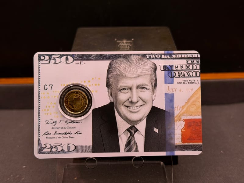 Donald Trump Gold 1/1000 oz in Assay Card | PeerMetals