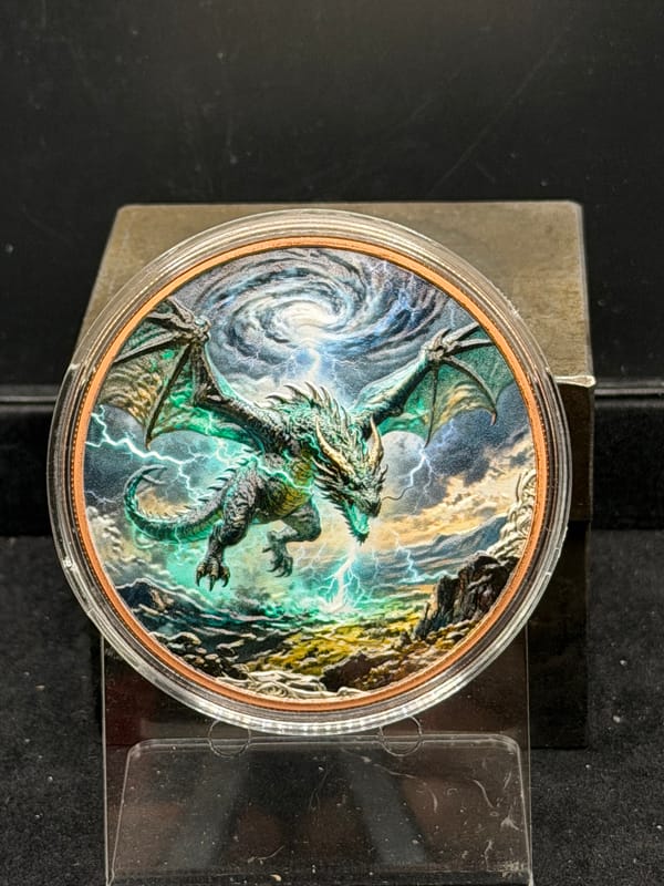 2026 Dragon Flight 5 oz .999 Fine Copper Colorized - Image 2