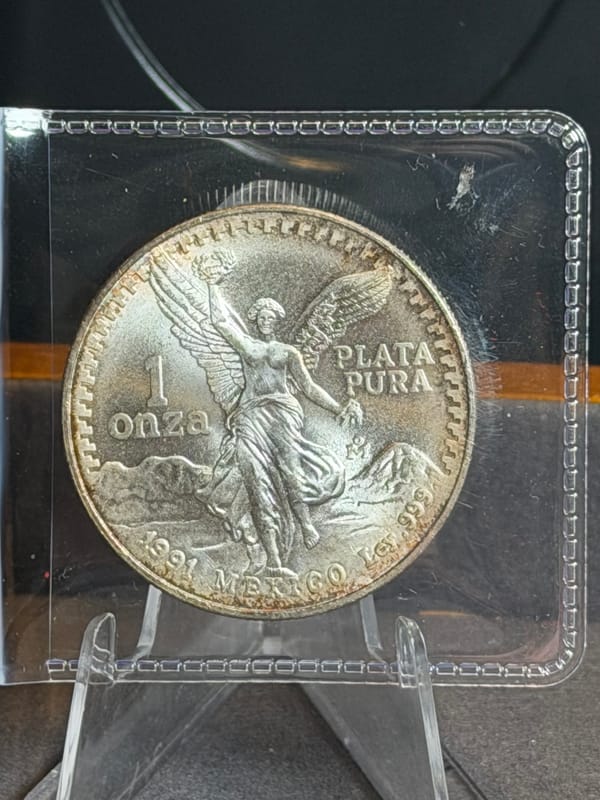 1991 LIBERTAD 1 ONZA SILVER ROUND ~ 1OZ ~ Type 1 - Image 1